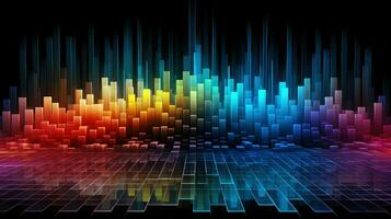 graph pulsating frequency grid ai generated photo