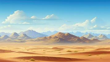 paisaje kyzylkum Desierto Desierto ai generado foto