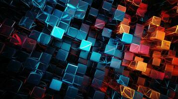 design interlocking grids abstract ai generated photo