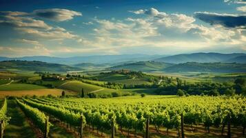 countryside tuscan vineyards expansive ai generated photo