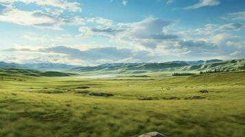 background siberian steppe vast ai generated photo