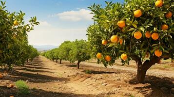green cyprus citrus groves ai generated photo