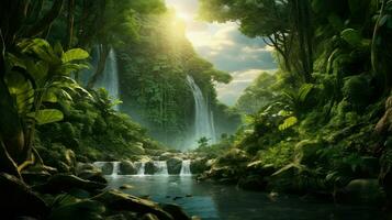 nature amazon rainforest worlds ai generated photo