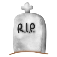 Grave marker R.I.P.hand drawn in halloween day. png