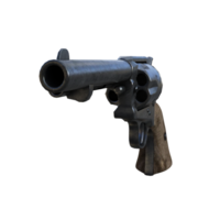 a revolver gun on a transparent background png