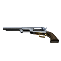 a revolver gun on a transparent background png