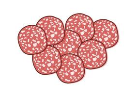 Slices of Pepperoni Vector Flat Design
