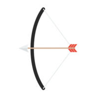 Bow and arrow flat style png