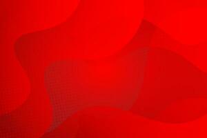 Abstract Red wave Background with halftone dots vector