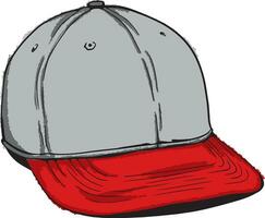 Hand Drawn Baseball Hat vector