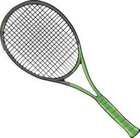 Green Tennis Racket vector