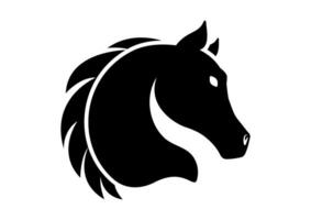 caballo cabeza silueta vector ilustración aislado en blanco antecedentes