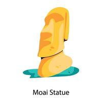 Trendy Moai Statue vector