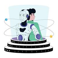 Trendy Robotics Concepts vector