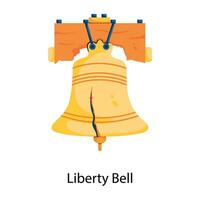 Trendy Liberty Bell vector