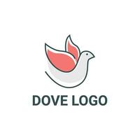 Fly bird dove logo design creative idea vector