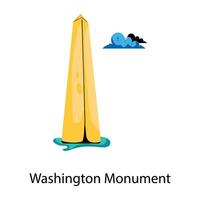 Trendy Washington Monument vector