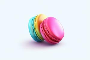 Colorful Sweet delicious macaroon AI Generated, AI Generative photo