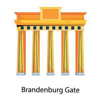 Trendy Brandenburg Gate vector