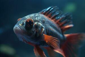 pescado debajo agua ai generado, ai generativo foto