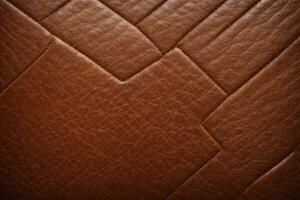 Brown leather texture background. AI generated photo