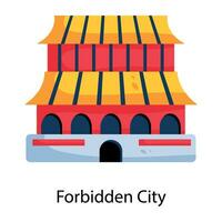 Trendy Forbidden City vector