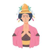 Trendy Chinese Queen vector