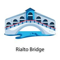 Trendy Rialto Bridge vector