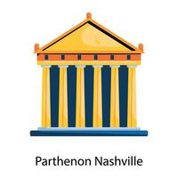 Trendy Parthenon Nashville vector