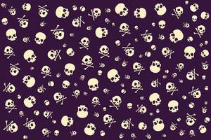 Hand drawn flat Halloween pattern design vector