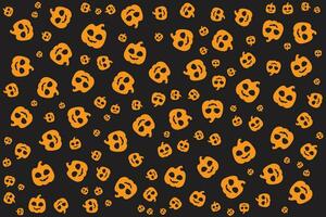 Hand drawn flat Halloween pattern design vector