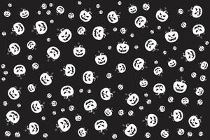 Hand drawn flat Halloween pattern design vector