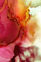 Alcohol ink. Style incorporates the swirls of marble or the ripples of agate. Abstract painting, can be used as a trendy background for wallpapers, posters, cards, invitations, websites. photo