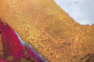 Ink, paint, abstract. Closeup of the painting. Colorful abstract painting background. Highly-textured oil paint. High quality details. Alcohol ink modern abstract painting, modern contemporary art. photo