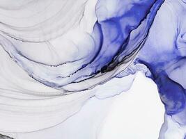 Blue marbled alcohol ink drawing effect. Illustration backdrop. photo