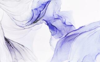 Blue marbled alcohol ink drawing effect. Illustration backdrop. photo