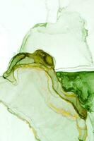Abstract created using the technique of Alcohol ink. Macro photography of the smallest details of a panting. The panting shows how overflows of shades and colors of paint resemble space motifs. photo