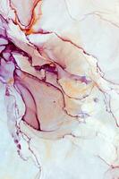 Abstract created using the technique of Alcohol ink. Macro photography of the smallest details of a panting. The panting shows how overflows of shades and colors of paint resemble space motifs. photo