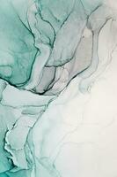 Abstract created using the technique of Alcohol ink. Macro photography of the smallest details of a panting. The panting shows how overflows of shades and colors of paint resemble space motifs. photo