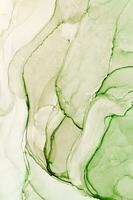 Abstract created using the technique of Alcohol ink. Macro photography of the smallest details of a panting. The panting shows how overflows of shades and colors of paint resemble space motifs. photo