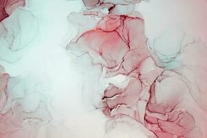 Abstract created using the technique of Alcohol ink. Macro photography of the smallest details of a panting. The panting shows how overflows of shades and colors of paint resemble space motifs. photo