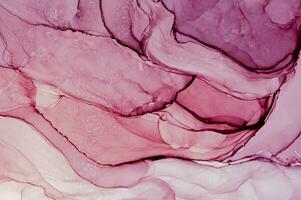 Abstract created using the technique of Alcohol ink. Macro photography of the smallest details of a panting. The panting shows how overflows of shades and colors of paint resemble space motifs. photo