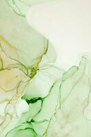 Abstract created using the technique of Alcohol ink. Macro photography of the smallest details of a panting. The panting shows how overflows of shades and colors of paint resemble space motifs. photo