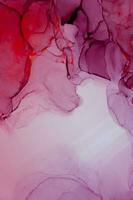 Abstract created using the technique of Alcohol ink. Macro photography of the smallest details of a panting. The panting shows how overflows of shades and colors of paint resemble space motifs. photo