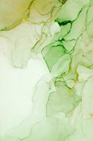 Abstract created using the technique of Alcohol ink. Macro photography of the smallest details of a panting. The panting shows how overflows of shades and colors of paint resemble space motifs. photo