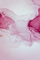 Abstract created using the technique of Alcohol ink. Macro photography of the smallest details of a panting. The panting shows how overflows of shades and colors of paint resemble space motifs. photo