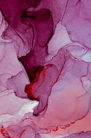 Abstract created using the technique of Alcohol ink. Macro photography of the smallest details of a panting. The panting shows how overflows of shades and colors of paint resemble space motifs. photo