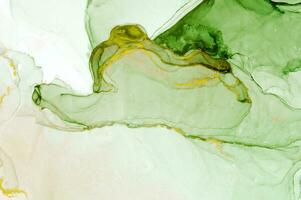 Abstract created using the technique of Alcohol ink. Macro photography of the smallest details of a panting. The panting shows how overflows of shades and colors of paint resemble space motifs. photo