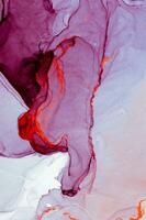 Abstract created using the technique of Alcohol ink. Macro photography of the smallest details of a panting. The panting shows how overflows of shades and colors of paint resemble space motifs. photo