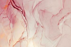 Abstract created using the technique of Alcohol ink. Macro photography of the smallest details of a panting. The panting shows how overflows of shades and colors of paint resemble space motifs. photo